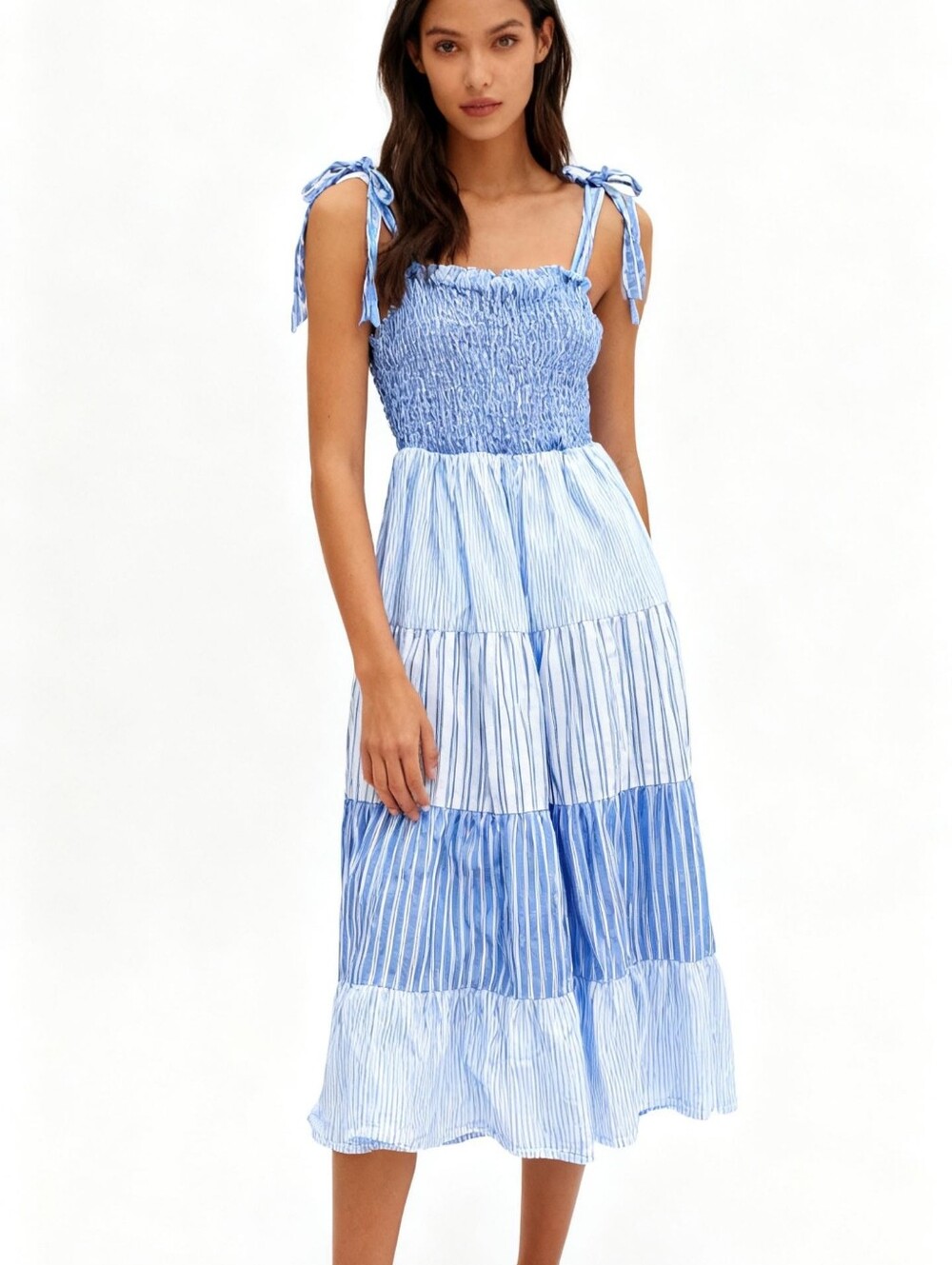 Strut & Bolt Striped Midi Dress Size L